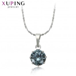 Цепочка с кулоном  Xuping 47176-синий фианит