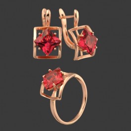 Позолоченный комплект XP 6945- красный