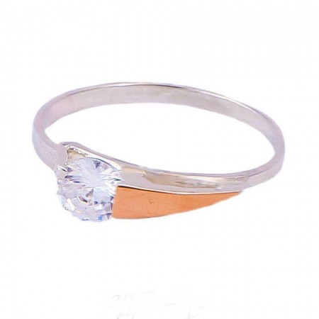 Серебряное кольцо с золотыми вставками 10 фото | Brulik