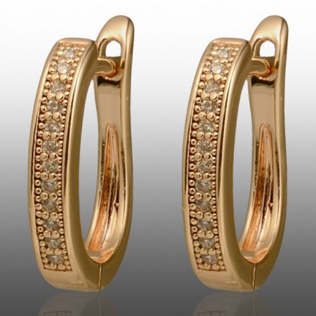 Позолочені сережки  Xuping 24786 фото | Brulik