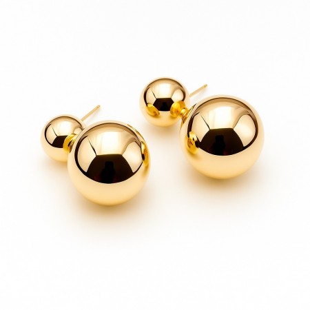 Позолочені сережки-гвоздики  Xuping 24340 фото | Brulik