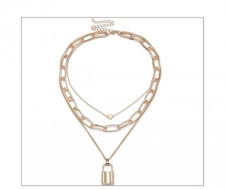 Позолоченное колье  "3 в 1"  4447 фото | Brulik