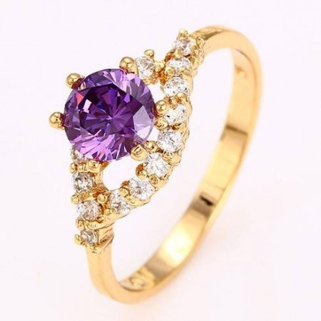Кольцо "Delight" 12667- фиолетовый  фото | Brulik