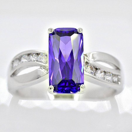 Потрясное кольцо 18К  13328-фиолетовый фото | Brulik