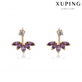 Позолоченные серьги Xuping 93880-фиолетовые фианиты