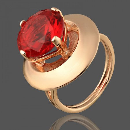 Позолоченное кольцо  Fallon 83200608-красный фото | Brulik