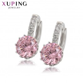 Серьги с фианитами Xuping 29132 -розовые фианиты