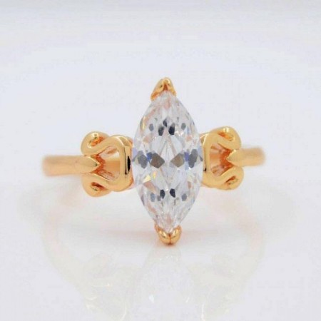 Элегантное кольцо с фианитами Xuping 10-1085-белый фото | Brulik