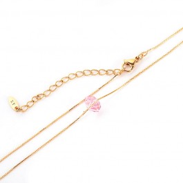  Позолоченная цепочка с кулоном Swarovski Xuping 4448-розовый