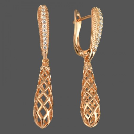 Позолоченные  серьги  XP 20445 фото | Brulik