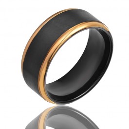 Черное стальное кольцо 117