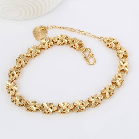 Эффектный позолоченный браслет 74425 фото | Brulik