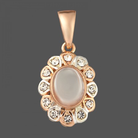 Позолоченный кулон Fallon 9624546-белые фианиты фото | Brulik