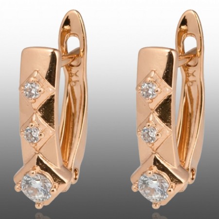 Позолочені сережки Xuping 24656 фото | Brulik