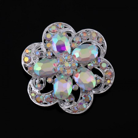 Яркая брошь с фианитами 6022 фото | Brulik