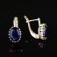 Позолоченные серьги Fallon 82200281-синий фианит фото | Brulik