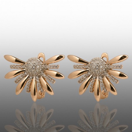 Позолочені сережки Xuping 24647 фото | Brulik