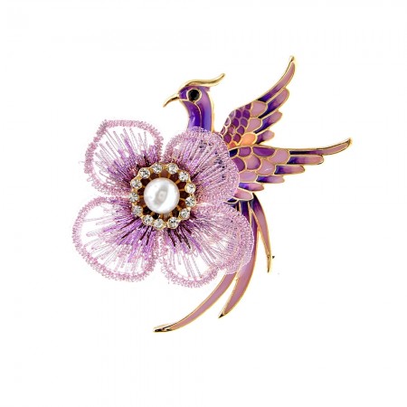 Брошь 8718-фиолетовая фото | Brulik