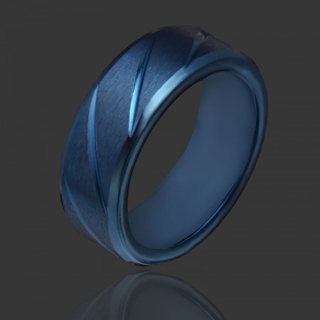 Стальное синее кольцо 147 фото | Brulik