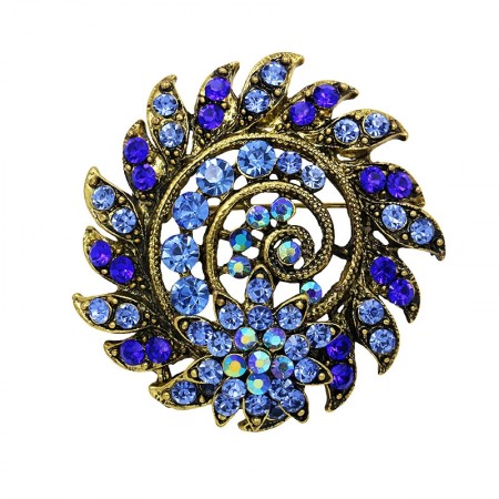 Брошь  8202-синий фото | Brulik