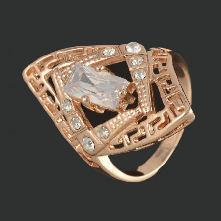 Позолоченное кольцо Fallon 8323502-белый фото | Brulik