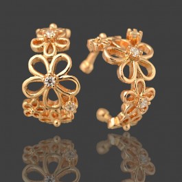 Позолоченные серьги каффы XP 20410