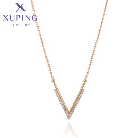 Позолочений  ланцюжок з кулоном  Xuping X000439292 фото | Brulik