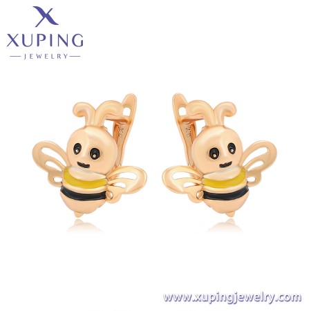 Позолочені дитячі сережки "Бджілки" Xuping S00160466 фото | Brulik