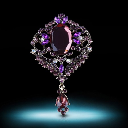 Шикарная брошь с фианитами 6389 фото | Brulik