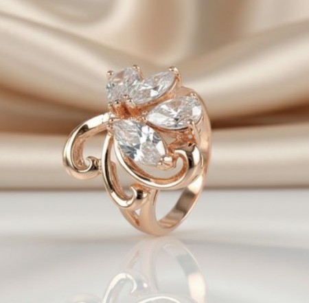 Позолочена каблучка Fallon 8325312 фото | Brulik