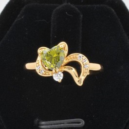 Миловидное кольцо с фианитами XP 10-1162-зеленый