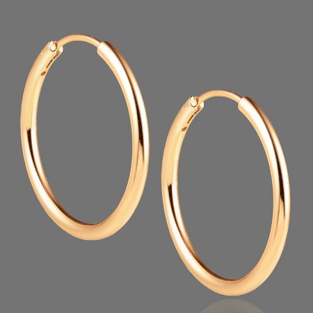 Позолочені сережки кільця Xuping 23018 фото | Brulik