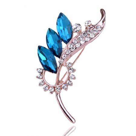 Брошь 8231-синий фото | Brulik