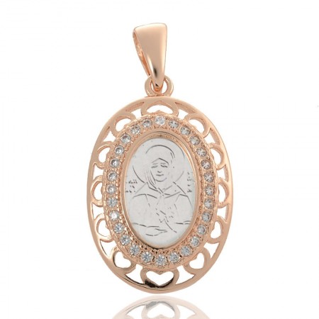 Позолоченная иконка с фианитами Fallon 86200499 фото | Brulik