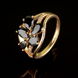 Позолоченное кольцо XP 1235-черный-17