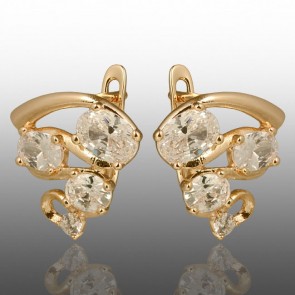 Позолочені сережки  Xuping 24726 фото | Brulik