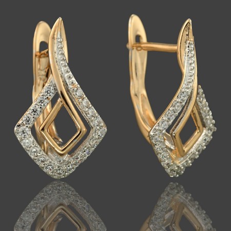 Позолоченные  серьги  XP 20381 фото | Brulik