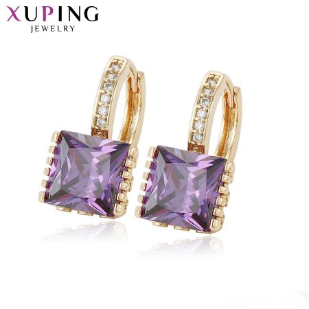 Привлекательные серьги  Xuping 27908-фиолетовый фото | Brulik