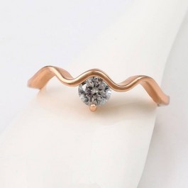 Позолоченное кольцо с фианитами XP 13875 