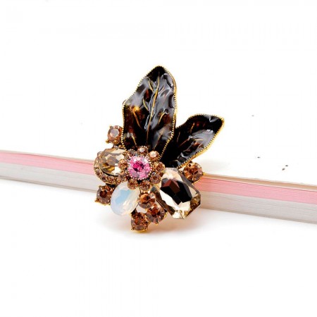 Брошь  8731-шампань мультиколор фото | Brulik