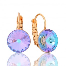  Позолоченные серьги Swarovski Xuping 21769- голубой