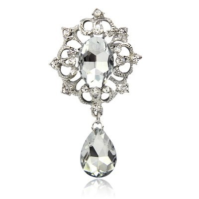 Брошь  8160-белый фото | Brulik