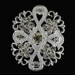 Нежная брошь с фианитами 153111