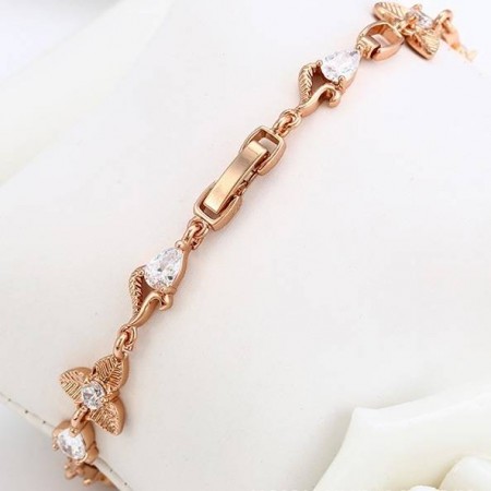 Цветочный браслет 73222-белый фото | Brulik