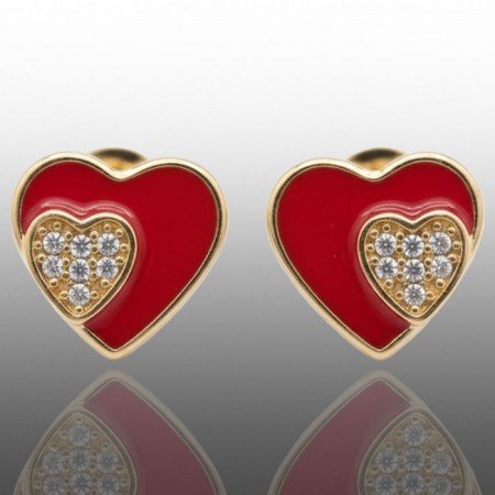 Позолочені сережки-гвоздики  Xuping 24765 фото | Brulik