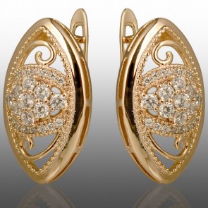 Позолочені сережки  Xuping 24709 фото | Brulik