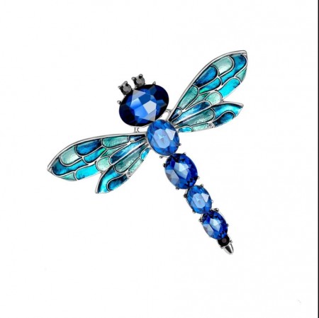 Прекрасная брошь 8295-синий фото | Brulik