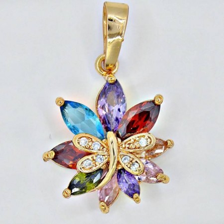 Кулон со стрекозой 31165-мультиколор фото | Brulik
