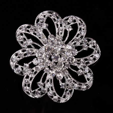 Нежная брошь с фианитами 0501 фото | Brulik