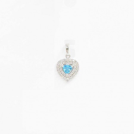 Кулон с голубым фианитом Xuping 8118 фото | Brulik